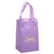 aerial view a lavender thor frosted plastic tote bag - 5 x 8 w / foil print, image 1 of 2