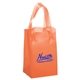 aerial view a tangerine thor frosted plastic tote bag - 5 x 8 w / foil print, image 1 of 2