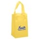 aerial view a yellow thor frosted plastic tote bag - 5 x 8 w / foil print, image 1 of 2