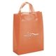 aerial view a tangerine frosted plastic apollo bag w / foil print, image 1 of 2