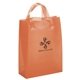 aerial view a tangerine lily frosted plastic flexo ink tote bag - 8 x 10, image 1 of 2