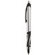 aerial view a metallic silver montclair mgc retractable ballpoint pen, image 1 of 3