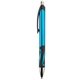 aerial view a metallic light blue montclair mgc retractable ballpoint pen, image 1 of 3