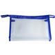 a crystal clear/navy blue the cosmetique cosmetic bag