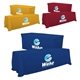 a group of serged convertible table throw - 6 to 8 - full color