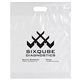 aerial view a clear frosted plastic flexo ink multi color convention bag 15 x 19, image 1 of 2