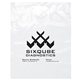 aerial view a white frosted plastic flexo ink multi color convention bag 15 x 19, image 1 of 2
