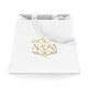 aerial view a white 157 gsm laminated everest bag w / foil print, image 1 of 2
