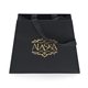 aerial view a black 157 gsm laminated everest bag w / foil print, image 1 of 2
