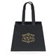 aerial view a black 157 gsm laminated everest bag w / foil print, image 1 of 8