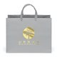 aerial view a silver 157 gsm laminated london bag w / foil print, image 1 of 7