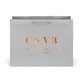 aerial view a silver 157 gsm laminated rome bag w / foil print, image 1 of 5