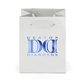 aerial view a white 128 gsm laminated jewel bag w / foil print, image 1 of 8