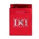 aerial view a red 128 gsm laminated jewel bag w / foil print, image 1 of 8