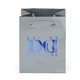 aerial view a silver 128 gsm laminated jewel bag w / foil print, image 1 of 8