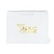 aerial view a white 128 gsm laminated tiara bag w / foil print, image 1 of 2
