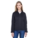 aerial view a black devon jones ladies bristol full - zip sweater fleece jacket, image 1 of 7