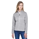 aerial view a grey heather devon jones ladies bristol full - zip sweater fleece jacket, image 1 of 7
