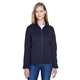 aerial view a navy devon jones ladies bristol full - zip sweater fleece jacket, image 1 of 7