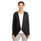 aerial view a black devon jones ladies perfect fit(tm) draped open blazer, image 1 of 4