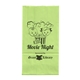 aerial view a lime durable paper popcorn bag with serrated top, image 1 of 8