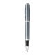 aerial view a light blue grey parker im capped rollerball pen, light blue grey w / chrome trim, fine point, black ink, image 1 of 5