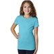 aerial view a bondi blue next level apparel youth princess cvc t - shirt, image 1 of 5