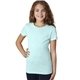 aerial view a ice blue next level apparel youth princess cvc t - shirt, image 1 of 4