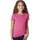 aerial view a raspberry next level apparel youth princess cvc t - shirt, image 1 of 5