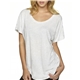 aerial view a heather white next level apparel ladies triblend dolman t - shirt, image 1 of 5
