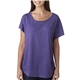 aerial view a purple rush next level apparel ladies triblend dolman t - shirt, image 1 of 5