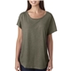 aerial view a venetian gray next level apparel ladies triblend dolman t - shirt, image 1 of 5