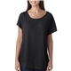 aerial view a vintage black next level apparel ladies triblend dolman t - shirt, image 1 of 5