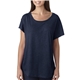 aerial view a vintage navy next level apparel ladies triblend dolman t - shirt, image 1 of 5