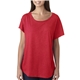 aerial view a vintage red next level apparel ladies triblend dolman t - shirt, image 1 of 5