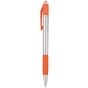 aerial view a orange fusion silver pen w / colored gripper accents, image 1 of 2
