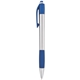 aerial view a blue fusion silver pen w / colored gripper accents, image 1 of 2