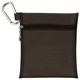 aerial view a black large tee vinyl pouch, image 1 of 2