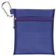 aerial view a blue large tee vinyl pouch, image 1 of 2