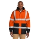 aerial view a safety orange cornerstone(r) - ansi 107 class 3 waterproof parka - colors, image 1 of 5
