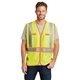 aerial view a safety yellow/safety orange cornerstone(r) - ansi 107 class 2 dual - color safety vest, image 1 of 6