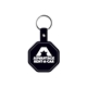 aerial view a black stop sign flexible key tag, image 1 of 2