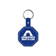 aerial view a blue stop sign flexible key tag, image 1 of 2