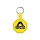 aerial view a yellow stop sign flexible key tag, image 1 of 2