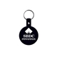 aerial view a black circle flexible key tag, image 1 of 2