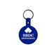 aerial view a blue circle flexible key tag, image 1 of 2