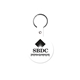 aerial view a white circle flexible key tag, image 1 of 2