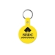 aerial view a yellow circle flexible key tag, image 1 of 2