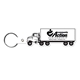aerial view a white truck flexible key tag, image 1 of 2