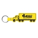 aerial view a yellow truck flexible key tag, image 1 of 2